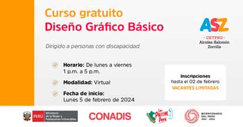 Curso online gratis "Diseño grafico Básico" del MIMP