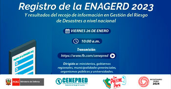 Evento online Como realizar el registro de la Encuesta Nacional de Gestión del Riesgo de Desastres (ENAGERD)