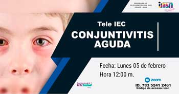 Capacitación online "Conjuntivitis aguda" del  Instituto Nacional de Salud del Niño