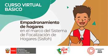 Curso online gratis sobre "Empadronamiento de hogares" del MIDIS