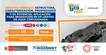 Evento Grafito mineral: Estructura, caracterización, propiedades y su potencial aplicación para remedición