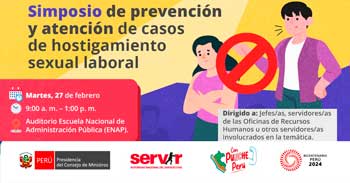 Simposio presencial de "Prevención y atención de casos de hostigamiento sexual laboral"