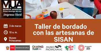 Taller presencial de "Bordado con las artesanas de SISAN"