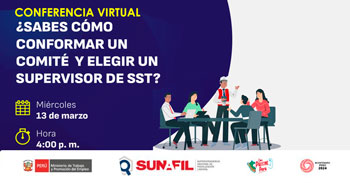 Conferencia online  Cómo conformar un Comite de Seguridad y Salud en el Trabajo y elegir un supervisor de SST