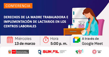 Conferencia online  "Derechos de la madre trabajadora e implementación de lactarios en los centros laborales" 