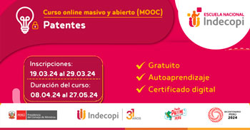 Curso online gratis con certificado sobre "Patentes" de INDECOPI