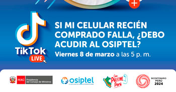 Evento online gratis "Si mi celular recién comprado falla, ¿Debo acudir al osiptel?" 