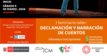 Seminario online "Declamación y narración de cuentos" del Museo José Carlos Mariátegui