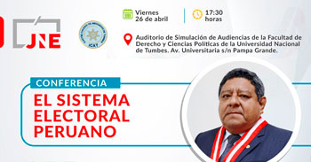 Conferencia presencial "El sistema electoral peruano" del JNE