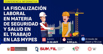 Conferencia online "La Fiscalización Laboral en materia de SST en las MYPES"  de la SUNAFIL