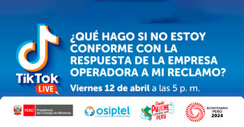 Evento online gratis ¿Qué hago si no estoy conforme con la respuesta de la empresa operadora a mi reclamo? de OSIPTEL