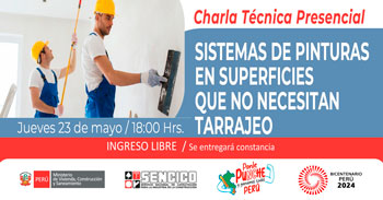 Charla presencial sobre "Sistemas de pinturas en superficies que no necesitan tarrajeo" del SENCICO