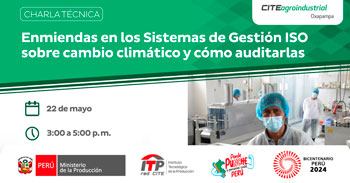  Charla online "Enmiendas en los sistemas de gestión iso sobre cambio climático y cómo auditarlas" del ITP