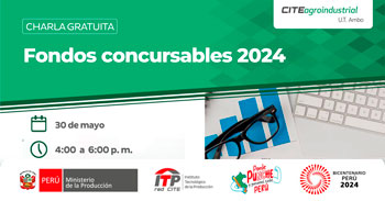  Charla online gratis "Fondos concursables para mi negocio" del ITP