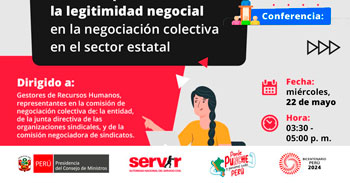 Conferencia online Criterios para determinar la legitimidad negocial en la negociación colectiva en el sector estatal