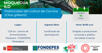 Curso Presencial gratis "Potencialidades del Cultivo de Corvina" de FONDEPES