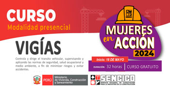 Curso presencial gratis "Vigías" del SENCICO