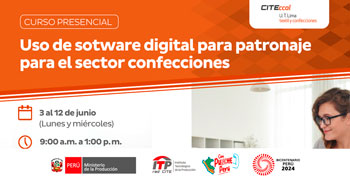 Curso presencial "Uso de software digital para patronaje para el sector confecciones"