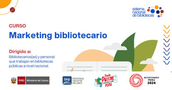 Curso virtual gratis "Marketing bibliotecario" de la BNP