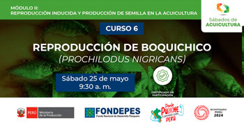 Curso online gratis "Reproducción de Boquichico (Prochilodus nigricans)" de FONDEPES