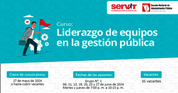 Curso online sobre "Liderazgo de equipos en la gestión pública" del SERVIR