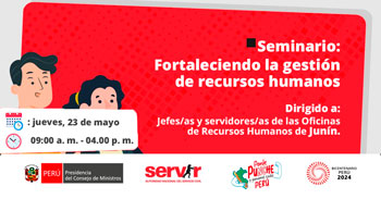 Seminario online "Fortaleciendo la gestión de recursos humanos" del SERVIR