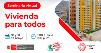 Seminario online "Vivienda para todos" del MINISTERIO DE VIVIENDA