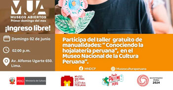 Taller presencial "Conociendo la Hojalatería Peruana" del Ministerio de Cultura