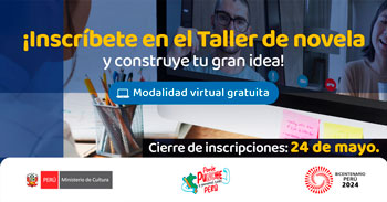 Taller online "Novela"  del Ministerio de Cultura del Perú