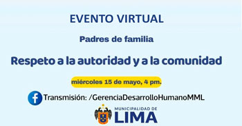 Taller online "Respeto a la autoridad y a la comunidad" de la Municipalidad de Lima