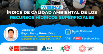 Webinar online "índice de Calidad Ambiental de los Recursos Hídricos Superficiales"