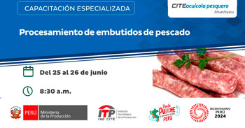 Charla presencial "Procesamiento de embutidos de pescado" del ITP