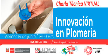 Charla online gratis "Innovación en plomería" de SENCICO