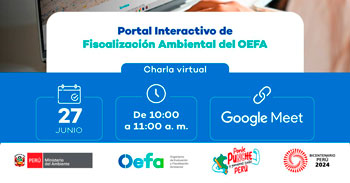 Charla online gratis "Portal Interactivo de Fiscalización Ambiental del OEFA"