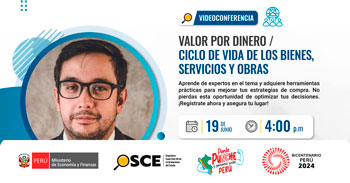 Conferencia online gratis "Valor por dinero  ciclo de vida de los bienes, servicios y obras" del OSCE