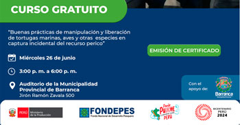 Curso Presencial gratis "Potencialidades del Cultivo de Corvina" de FONDEPES