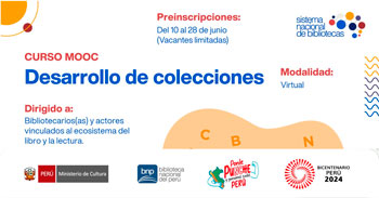 Curso online gratis "Desarrollo de colecciones" del Sistema Nacional de Bibliotecas