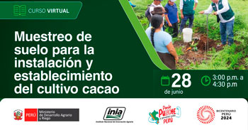 Curso online "Muestreo de suelo para la instalación y establecimiento del cultivo cacao" del INIA