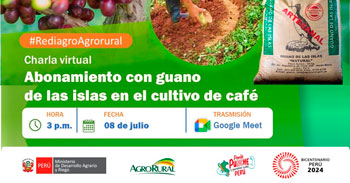 Charla online gratis "Abonamiento del cultivo de cafe con guano de las islas" de Agro Rural