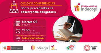 Conferencia semipresencial "Sobre precedentes de observancia obligatoria" del INDECOPI