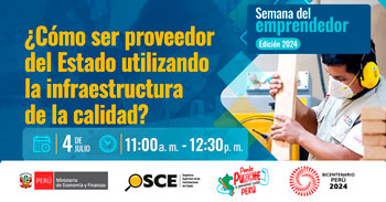 Conferencia online "¿Cómo ser proveedor del Estado utilizando la infraestructura de la calidad?" del OSCE