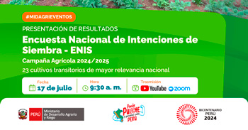 Conferencia online Presentación de Resultados de la Encuesta Nacional de Intenciones de Siembra, ENIS 2024