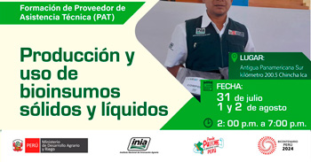 Curso presencial Formación de Proveedores de Asistencia Técnica en Producción y uso de bioinsumos sólidos y líquidos