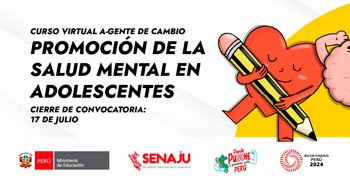 Curso online "A-gente de cambio: promoción de la salud mental en adolescentes" del  MINEDU