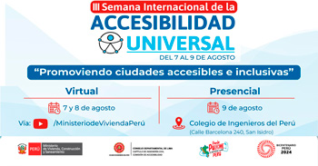 Evento semipresencial "Semana Internacional de la Accesibilidad Universal," 