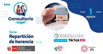 Evento online gratis "Repartición de herencia"del MINJUSDH