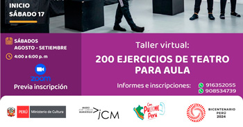 Taller online "200 ejercicios de teatro para aula"  del Museo José Carlos Mariátegui