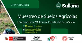 Capacitación presencial  Muestreo de suelo agrícola Peru2M: conoce la fertilidad de tu suelo  del INIA