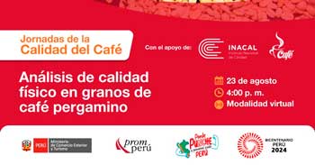 Capacitación online "Análisis de calidad físico en granos de café pergamino" de PromPerú