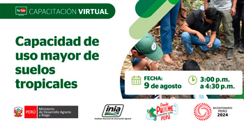 Capacitación online "Capacidad de uso mayor de suelos tropicales" del INIA